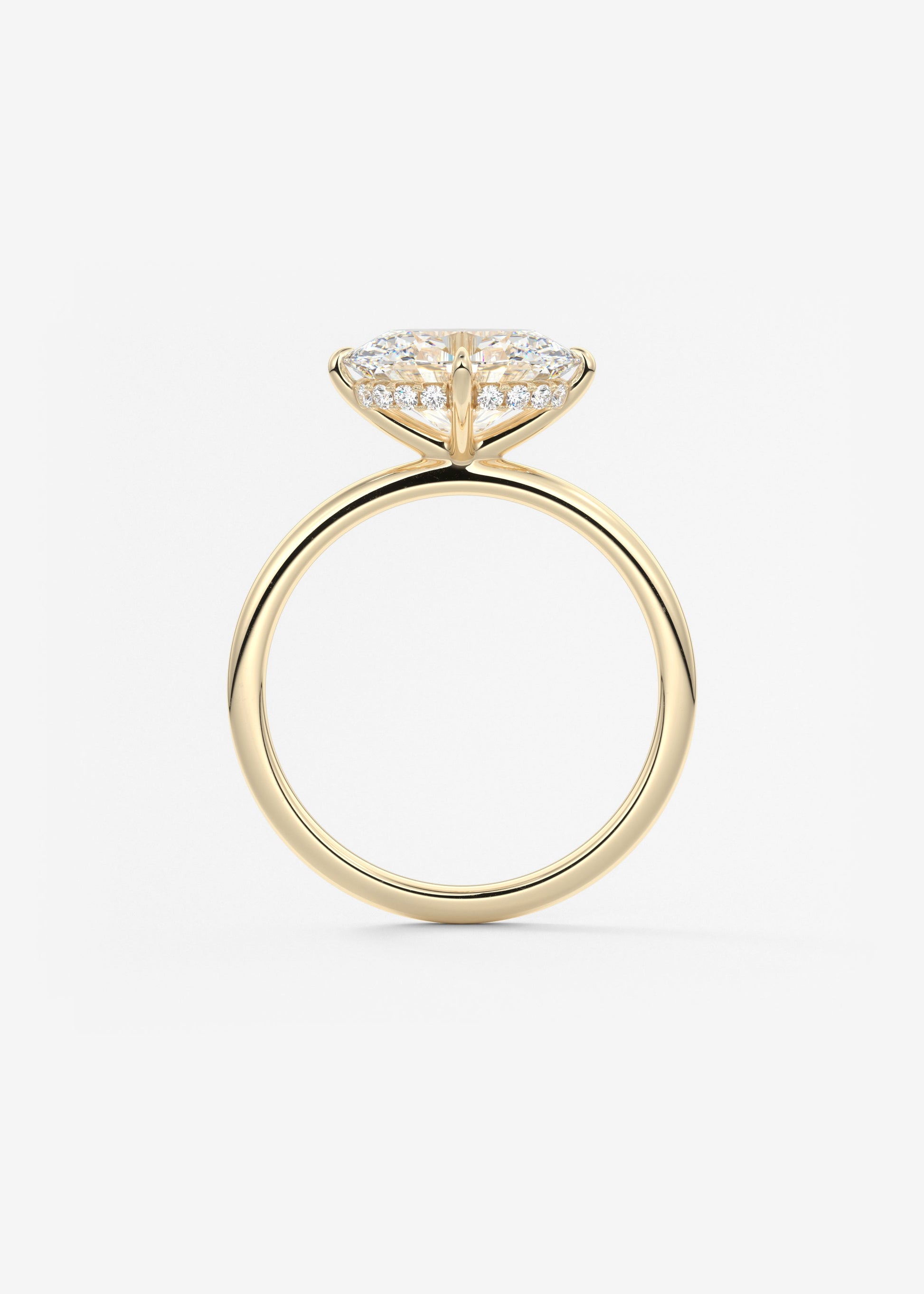 Oval Solitaire With Raised Basket Gallery Lab Grown Diamond Engagement Ring