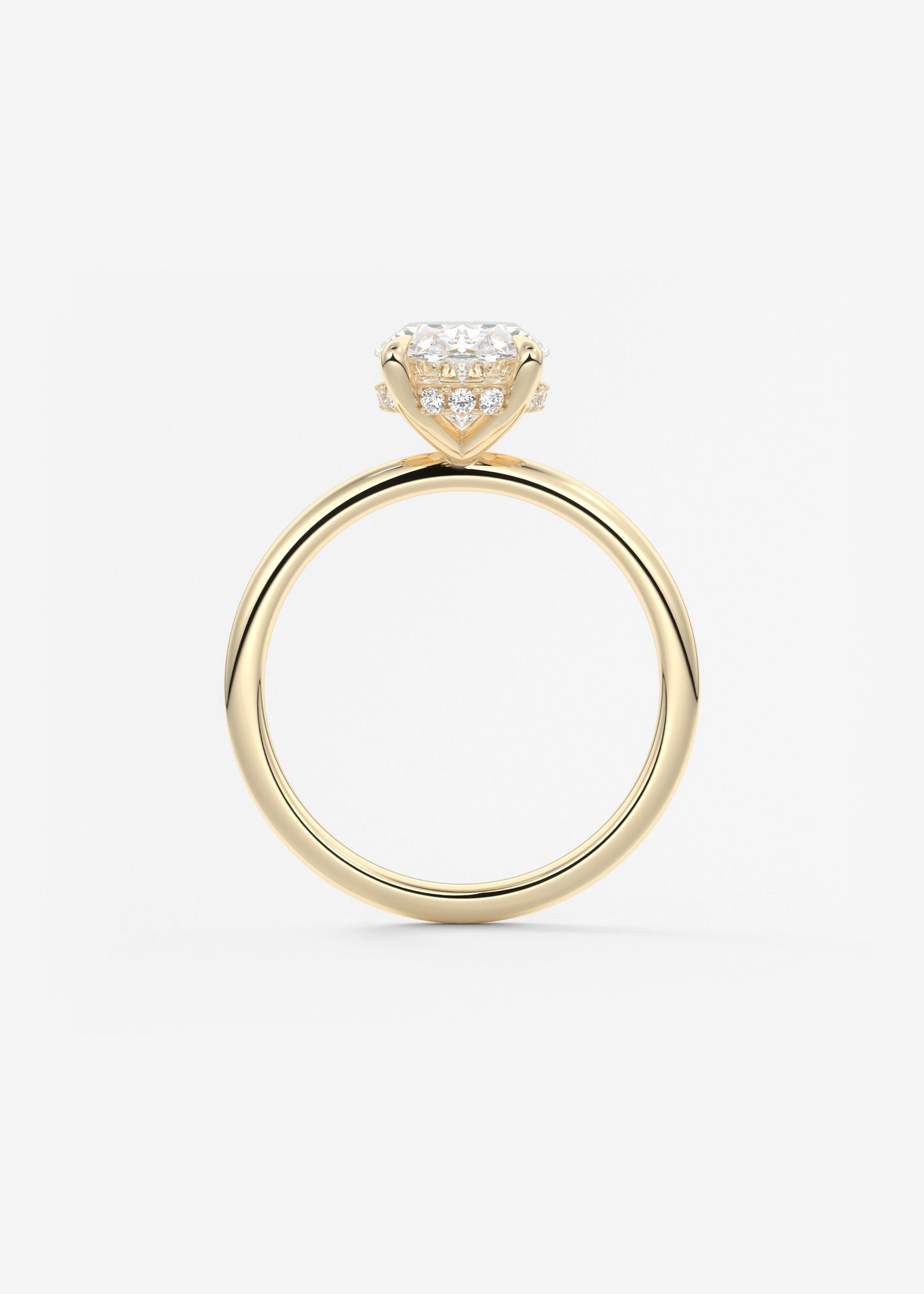 Oval Solitaire With Raised Basket Gallery Lab Grown Diamond Engagement Ring