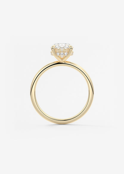 Oval Solitaire With Raised Basket Gallery Lab Grown Diamond Engagement Ring