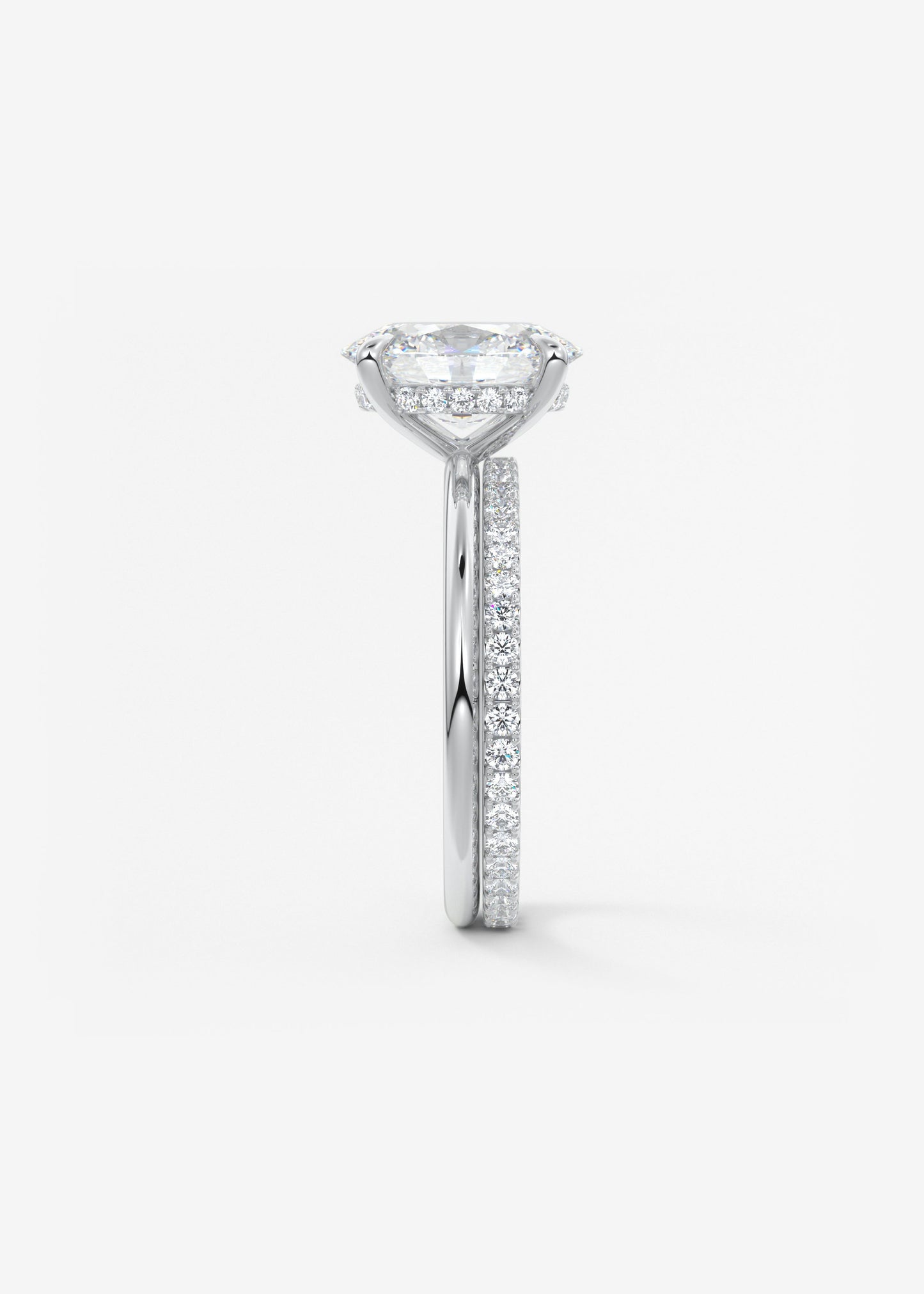 Oval Solitaire With Raised Basket Gallery Lab Grown Diamond Engagement Ring