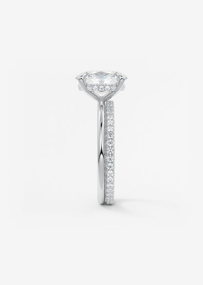 Oval Solitaire With Raised Basket Gallery Lab Grown Diamond Engagement Ring