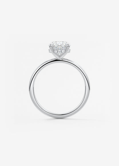 Oval Solitaire With Raised Basket Gallery Lab Grown Diamond Engagement Ring
