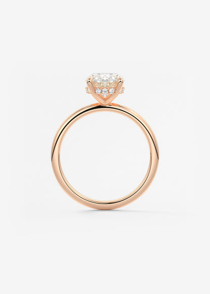 Oval Solitaire With Raised Basket Gallery Lab Grown Diamond Engagement Ring