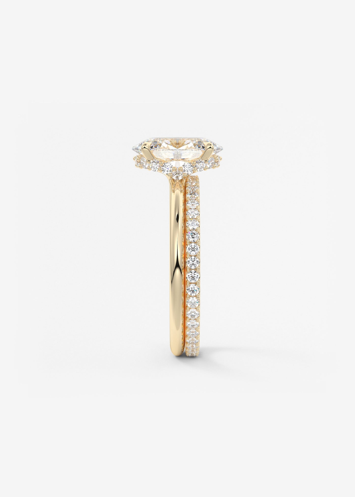 Oval Solitaire With Raised Basket Gallery Lab Grown Diamond Engagement Ring