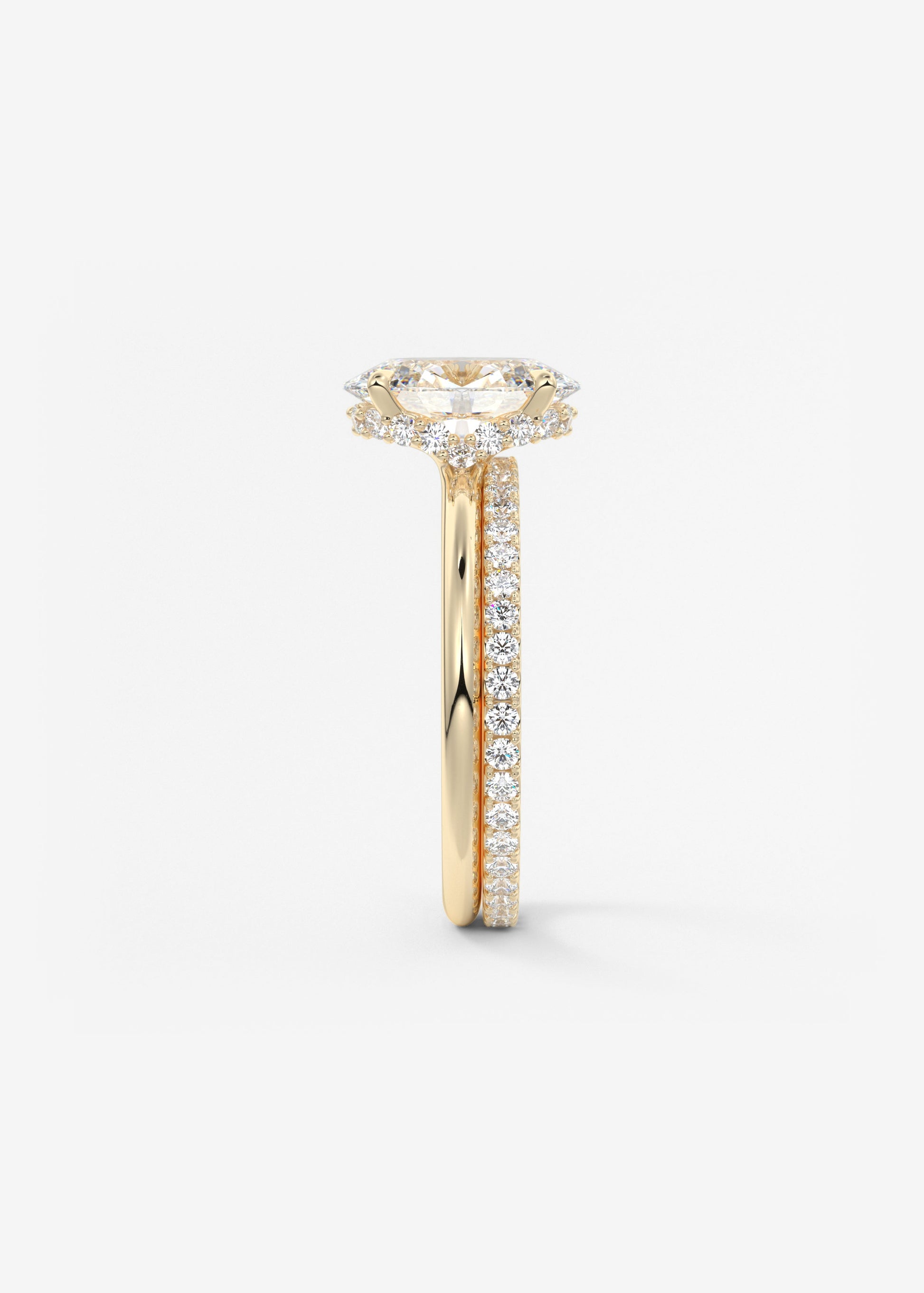 Oval Solitaire With Raised Basket Gallery Lab Grown Diamond Engagement Ring