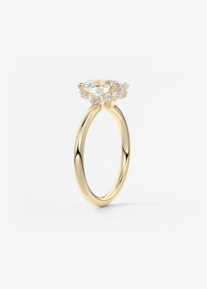 Oval Solitaire With Raised Basket Gallery Lab Grown Diamond Engagement Ring