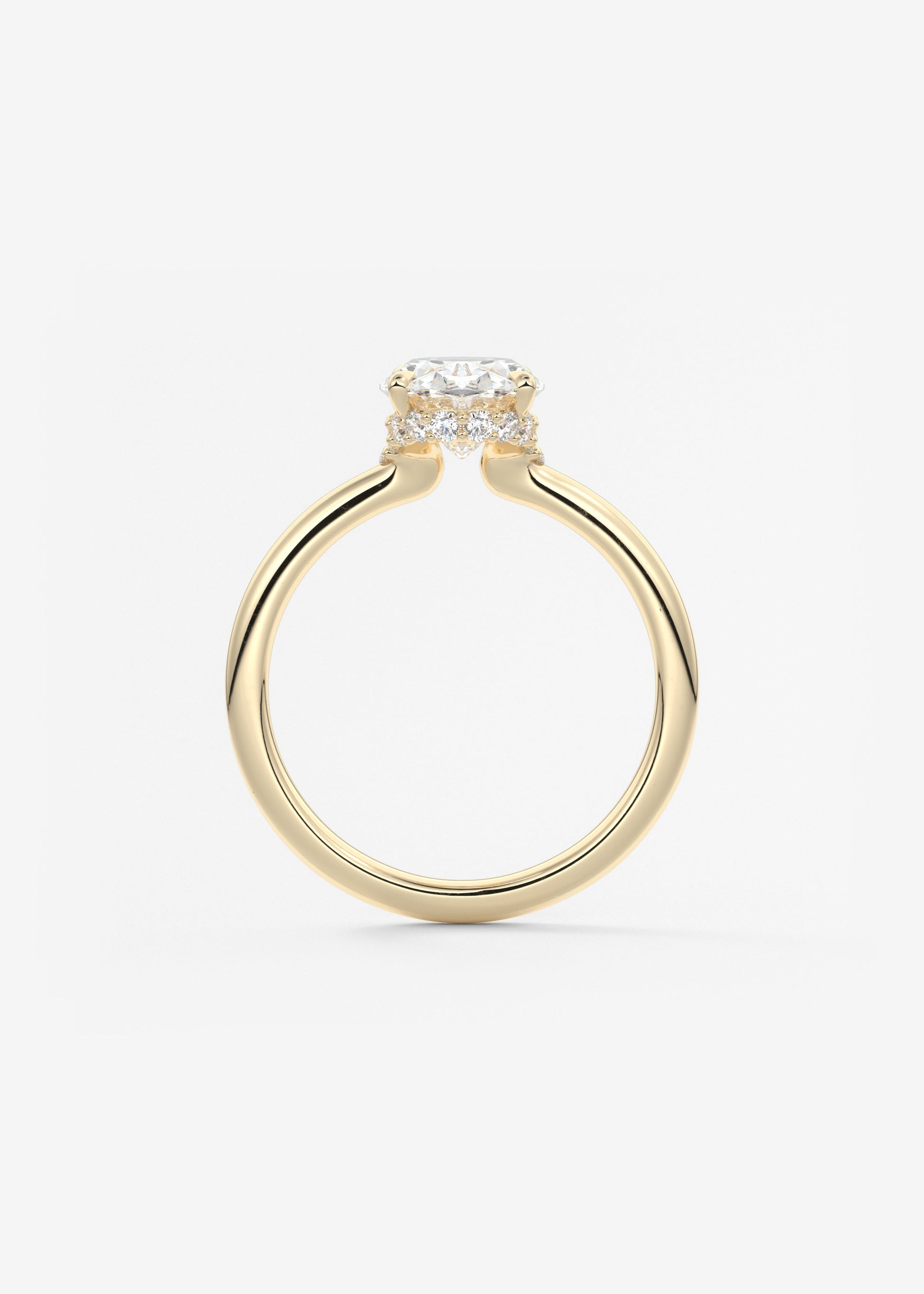 Oval Solitaire With Raised Basket Gallery Lab Grown Diamond Engagement Ring