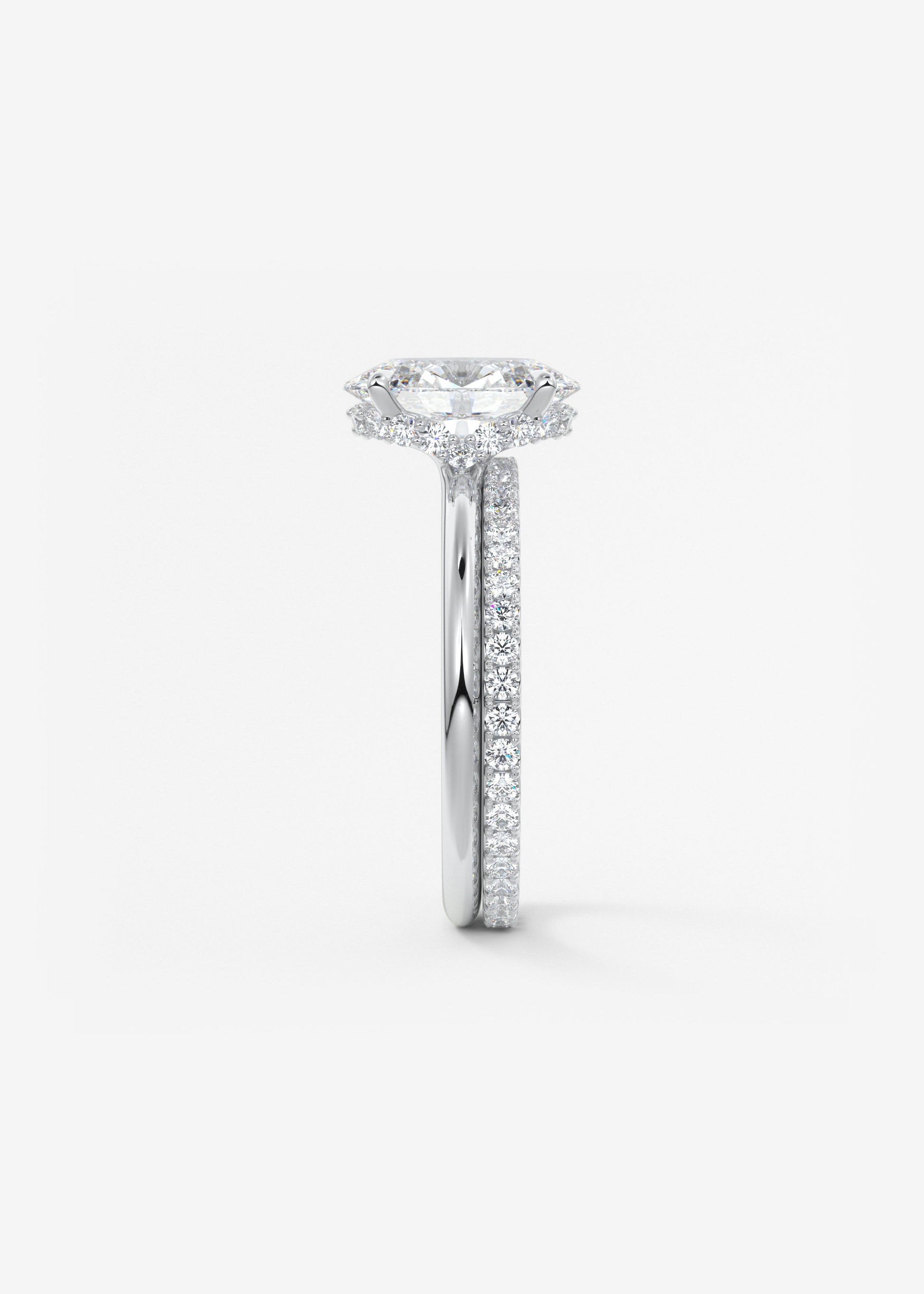 Oval Solitaire With Raised Basket Gallery Lab Grown Diamond Engagement Ring