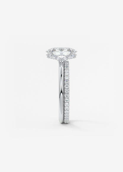 Oval Solitaire With Raised Basket Gallery Lab Grown Diamond Engagement Ring