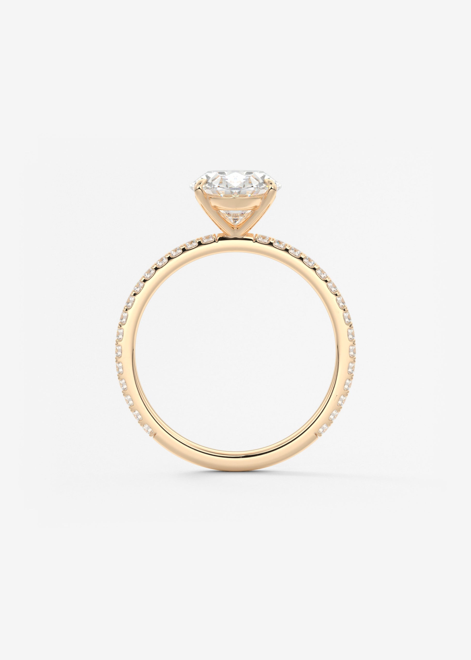 Oval Solitaire With Raised Basket Gallery Lab Grown Diamond Engagement Ring