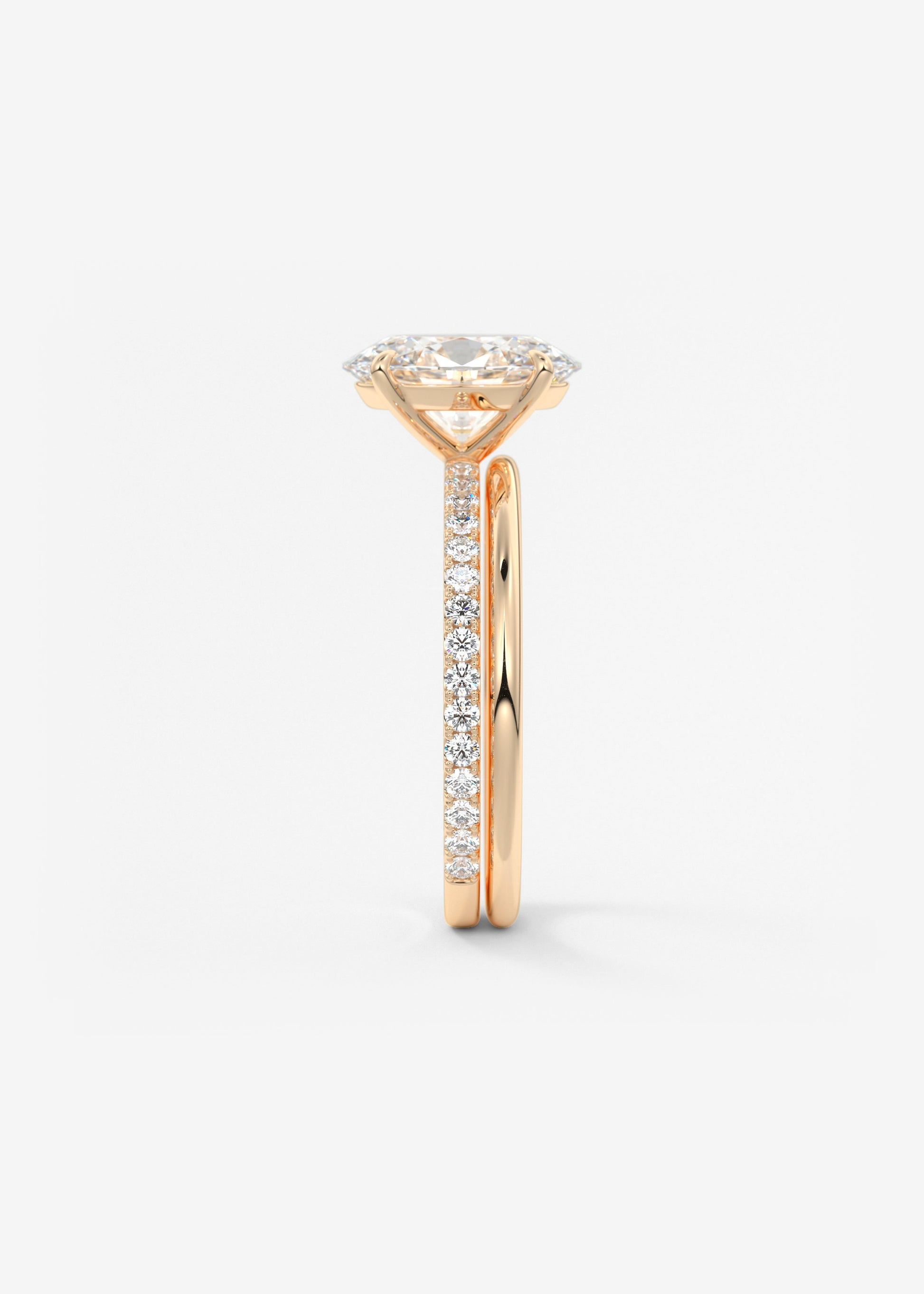 Oval Solitaire With Raised Basket Gallery Lab Grown Diamond Engagement Ring