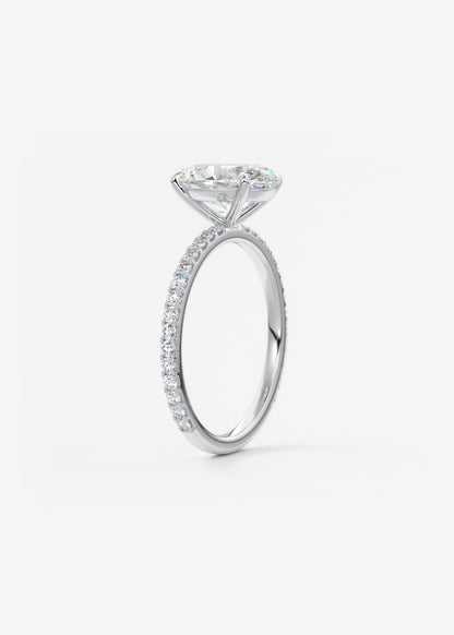 Oval Solitaire With Raised Basket Gallery Lab Grown Diamond Engagement Ring