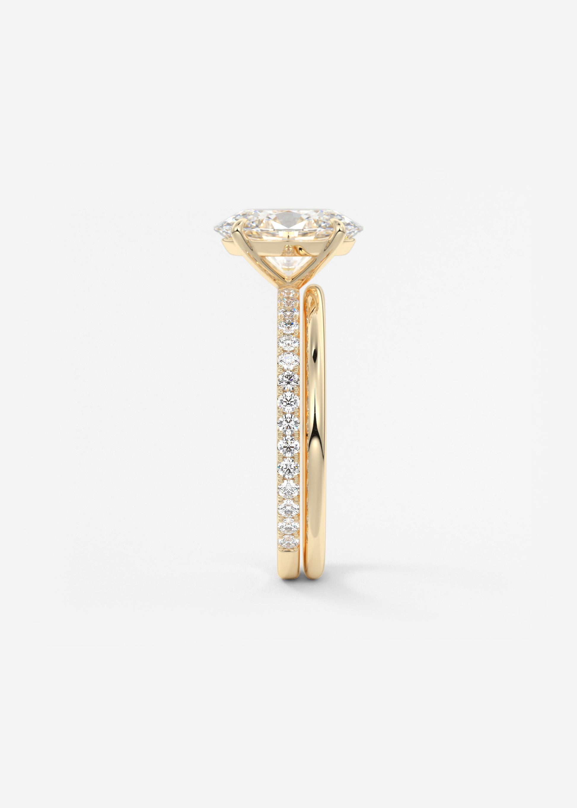 Oval Solitaire With Raised Basket Gallery Lab Grown Diamond Engagement Ring