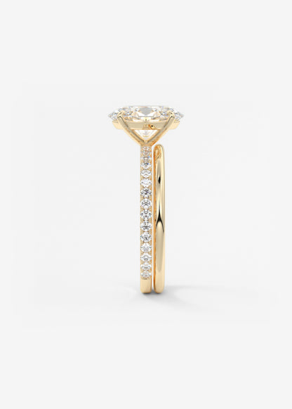 Oval Solitaire With Raised Basket Gallery Lab Grown Diamond Engagement Ring