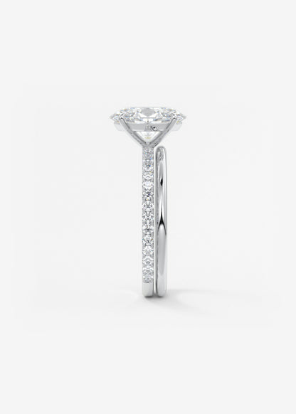 Oval Solitaire With Raised Basket Gallery Lab Grown Diamond Engagement Ring