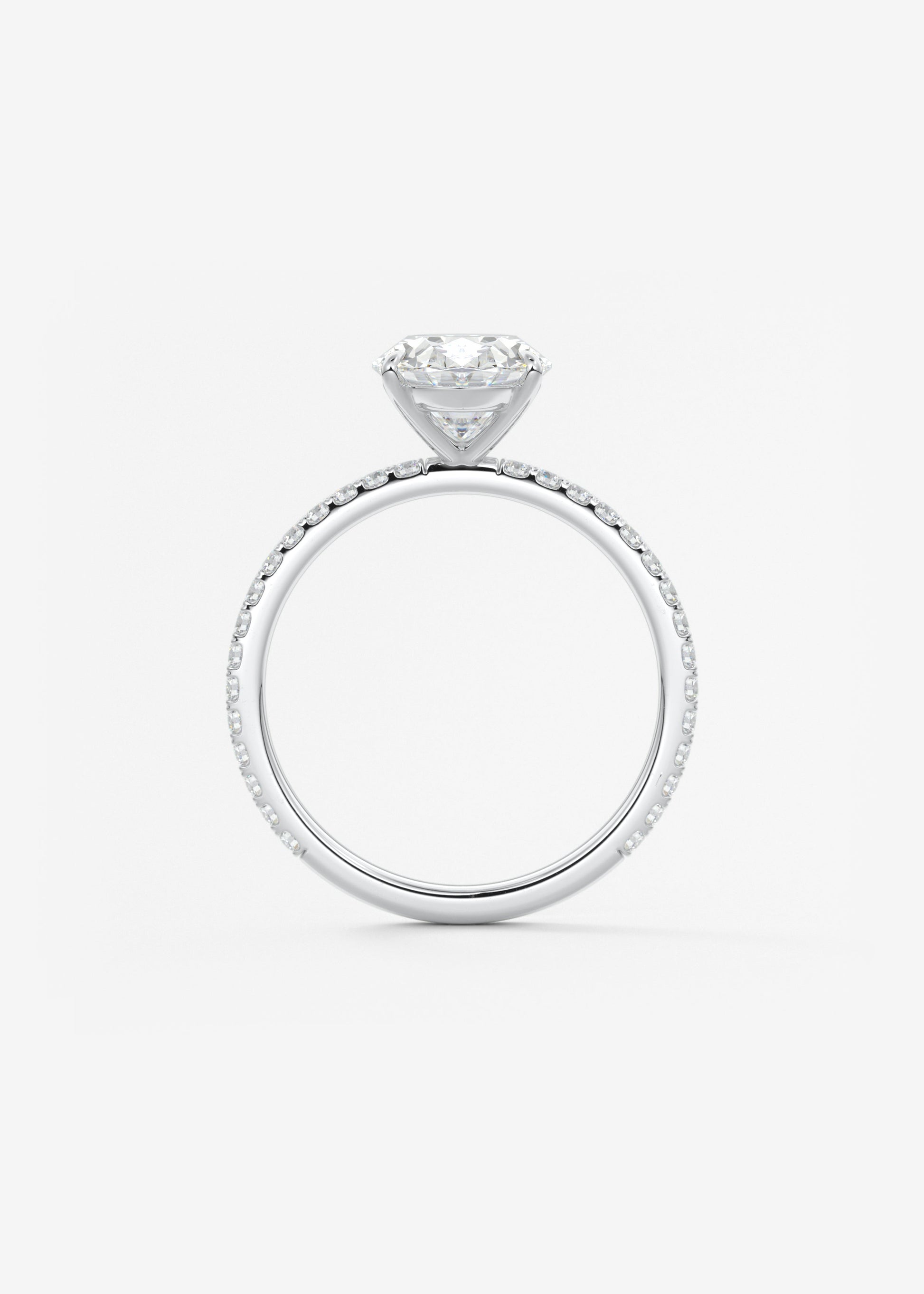 Oval Solitaire With Raised Basket Gallery Lab Grown Diamond Engagement Ring