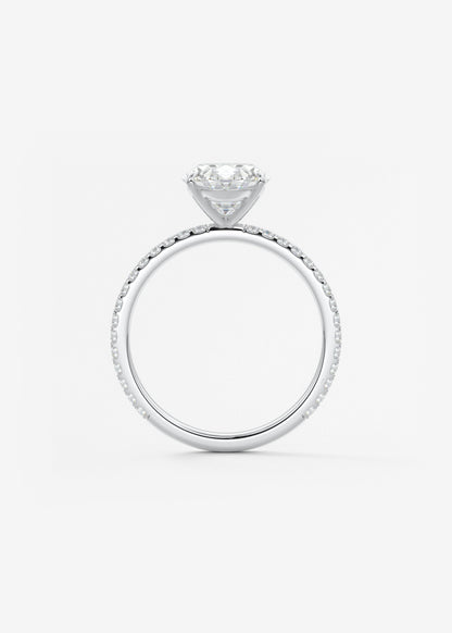Oval Solitaire With Raised Basket Gallery Lab Grown Diamond Engagement Ring