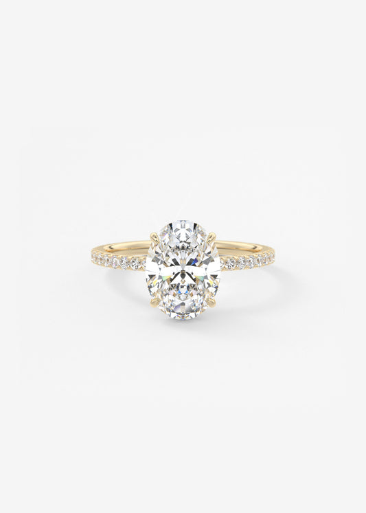 Oval Solitaire With Raised Basket Gallery Lab Grown Diamond Engagement Ring