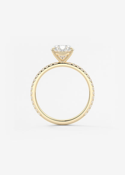 Oval Solitaire With Raised Basket Gallery Lab Grown Diamond Engagement Ring