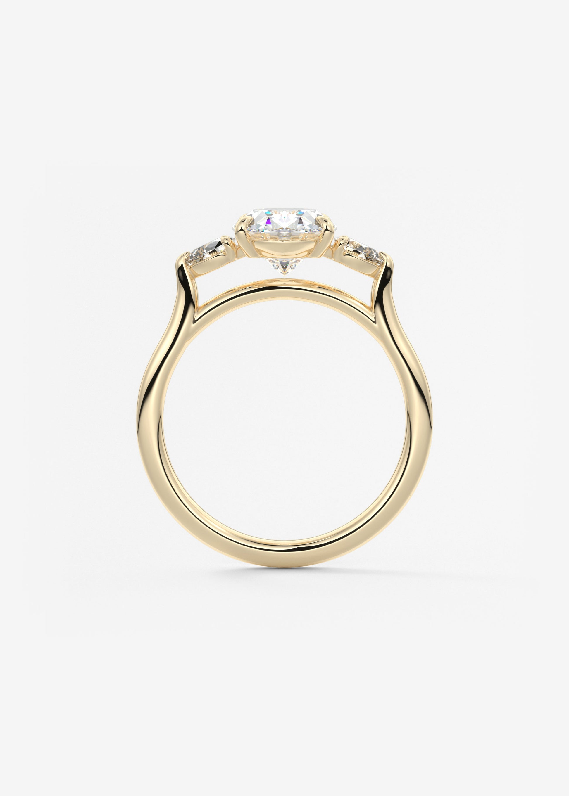 Oval Solitaire With Raised Basket Gallery Lab Grown Diamond Engagement Ring