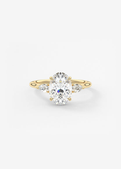 Oval Solitaire With Raised Basket Gallery Lab Grown Diamond Engagement Ring