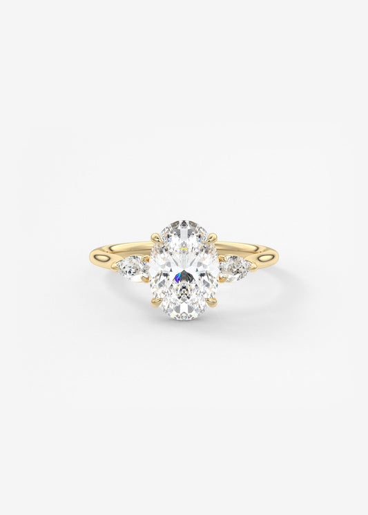 Oval Solitaire With Raised Basket Gallery Lab Grown Diamond Engagement Ring