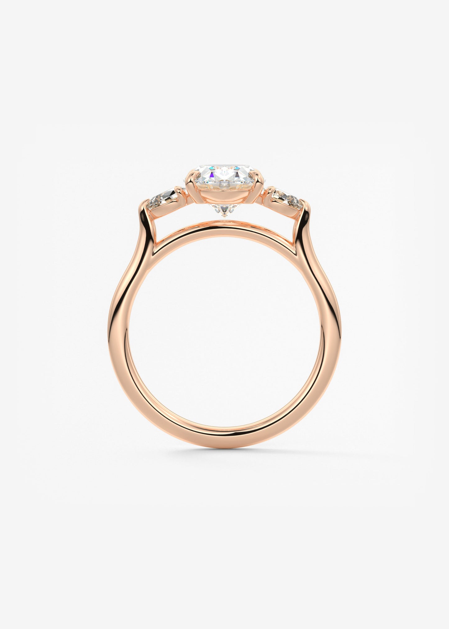 Oval Solitaire With Raised Basket Gallery Lab Grown Diamond Engagement Ring