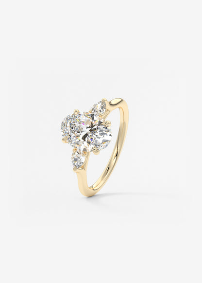 Oval Solitaire With Raised Basket Gallery Lab Grown Diamond Engagement Ring