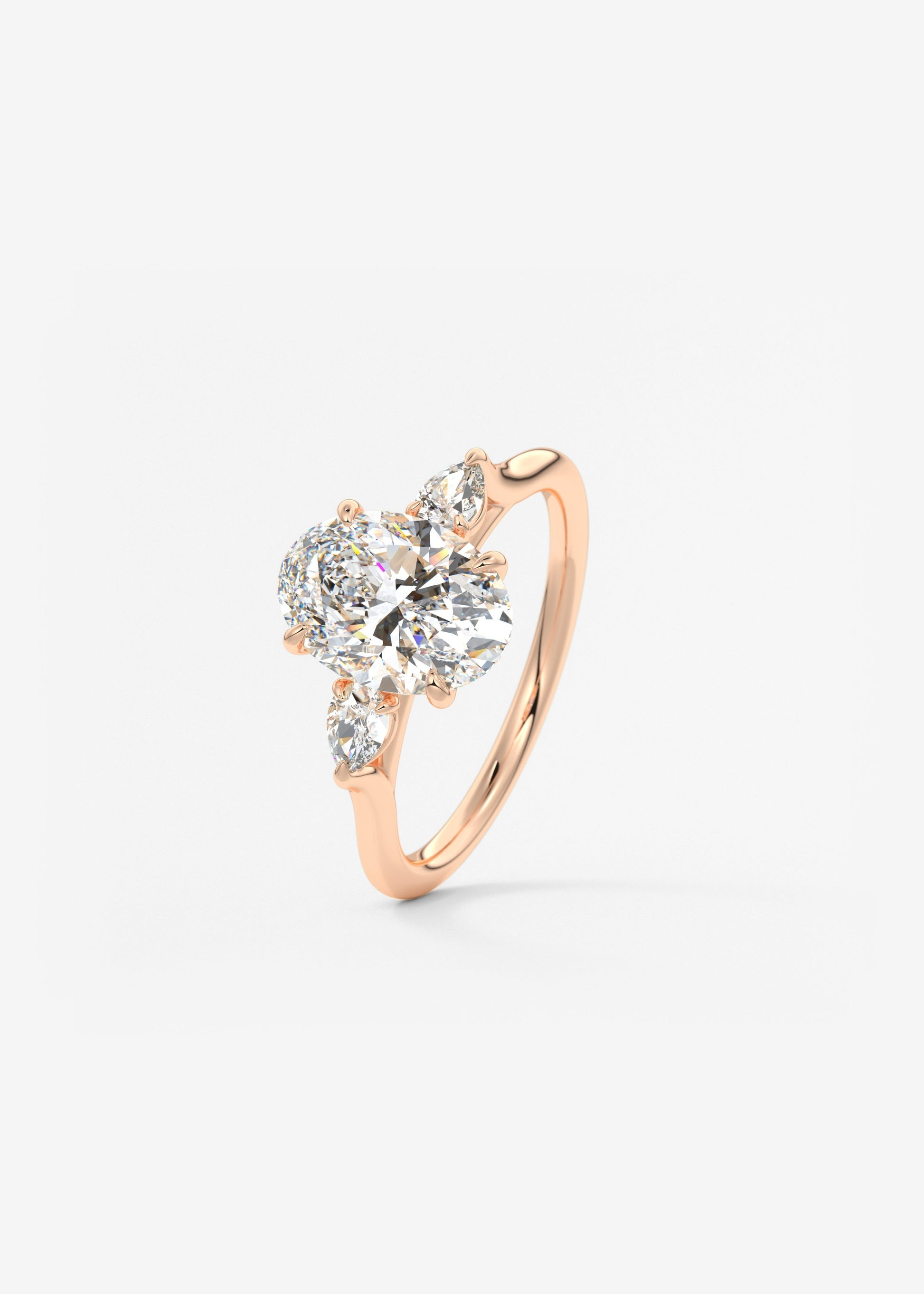 Oval Solitaire With Raised Basket Gallery Lab Grown Diamond Engagement Ring