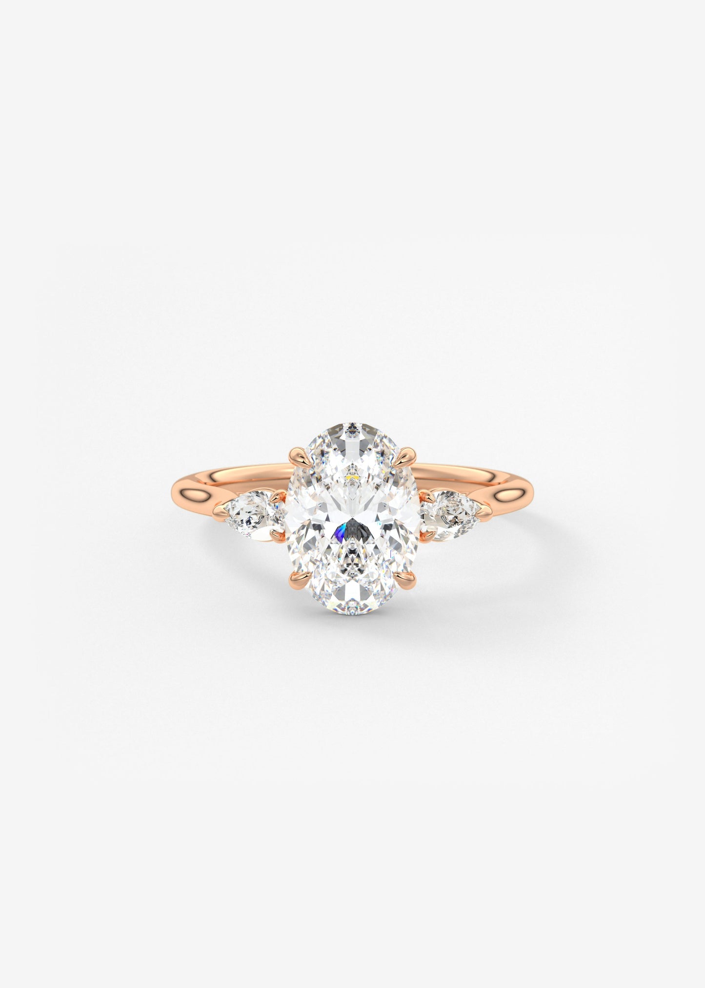 Oval Solitaire With Raised Basket Gallery Lab Grown Diamond Engagement Ring