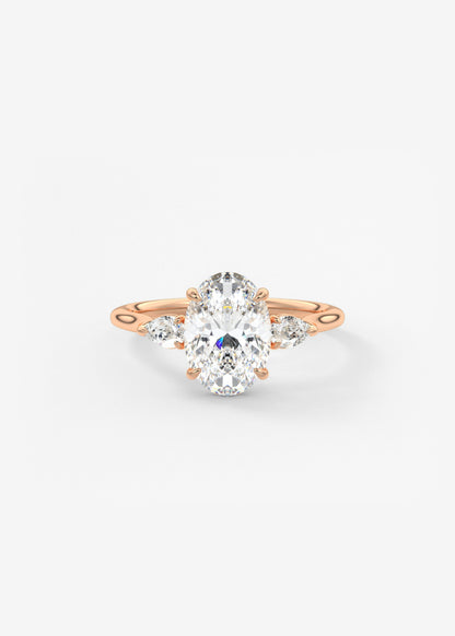 Oval Solitaire With Raised Basket Gallery Lab Grown Diamond Engagement Ring