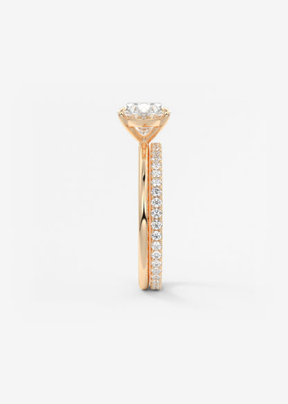 Oval Solitaire With Raised Basket Gallery Lab Grown Diamond Engagement Ring