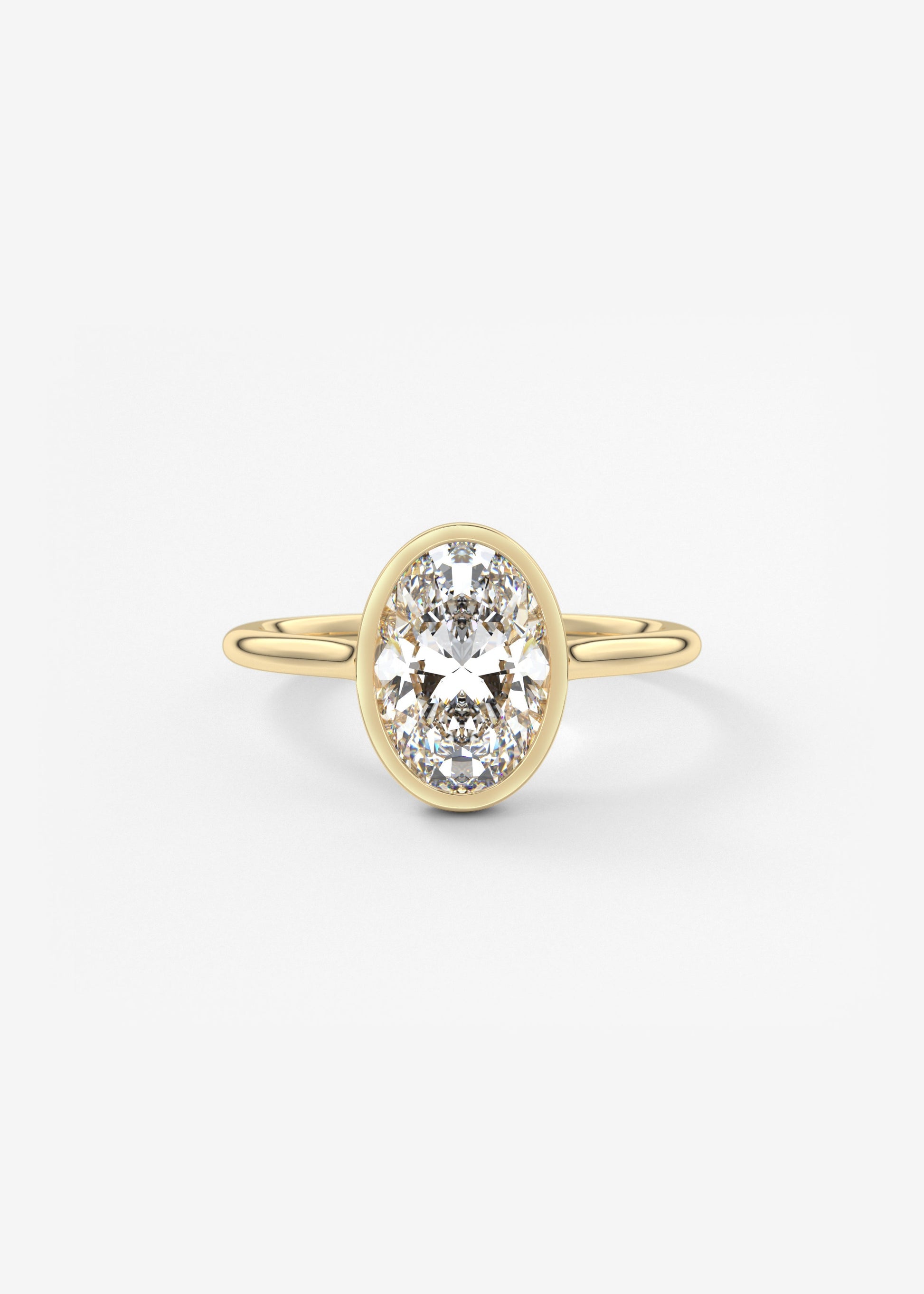 Oval Solitaire With Raised Basket Gallery Lab Grown Diamond Engagement Ring