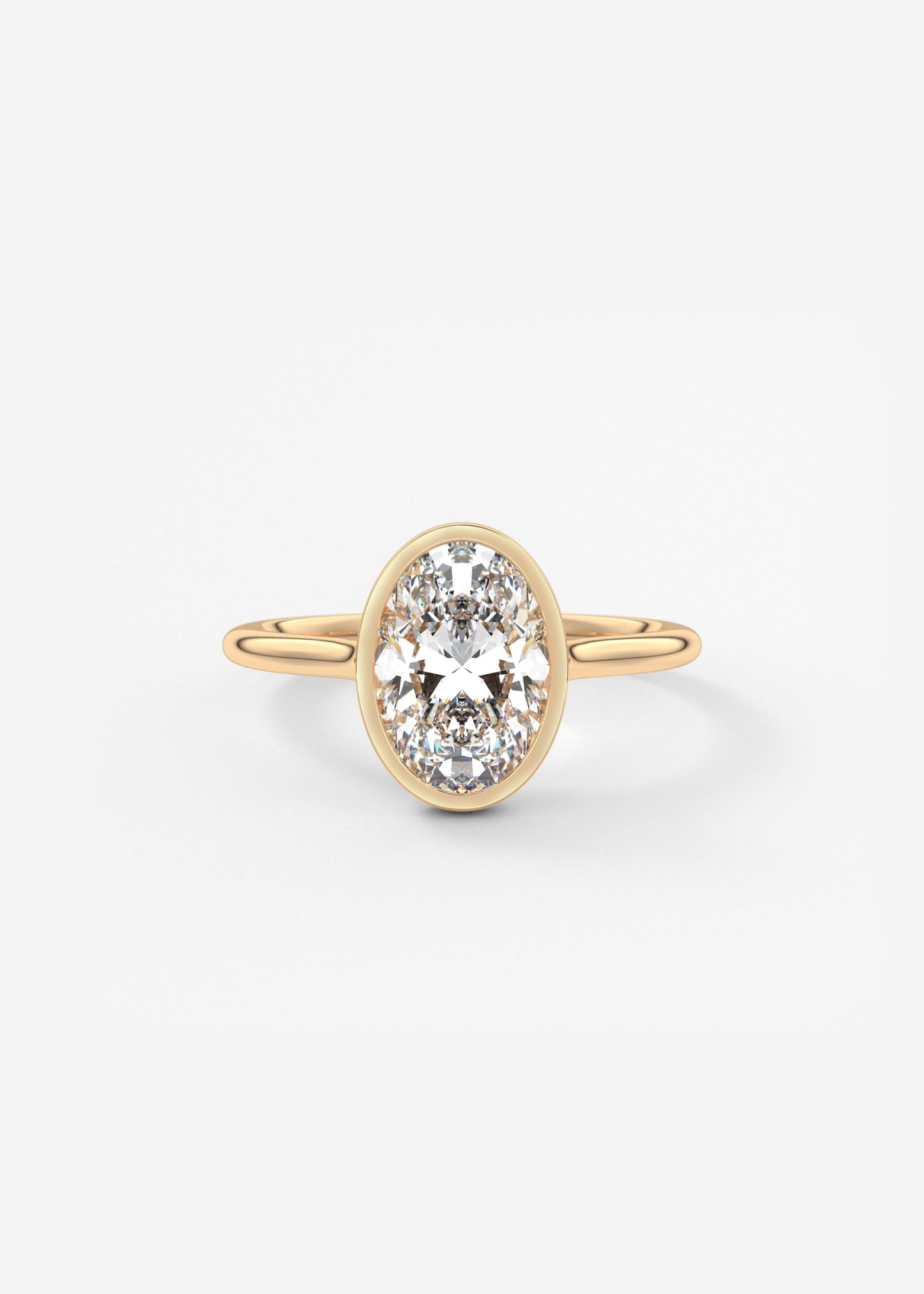 Oval Solitaire With Raised Basket Gallery Lab Grown Diamond Engagement Ring