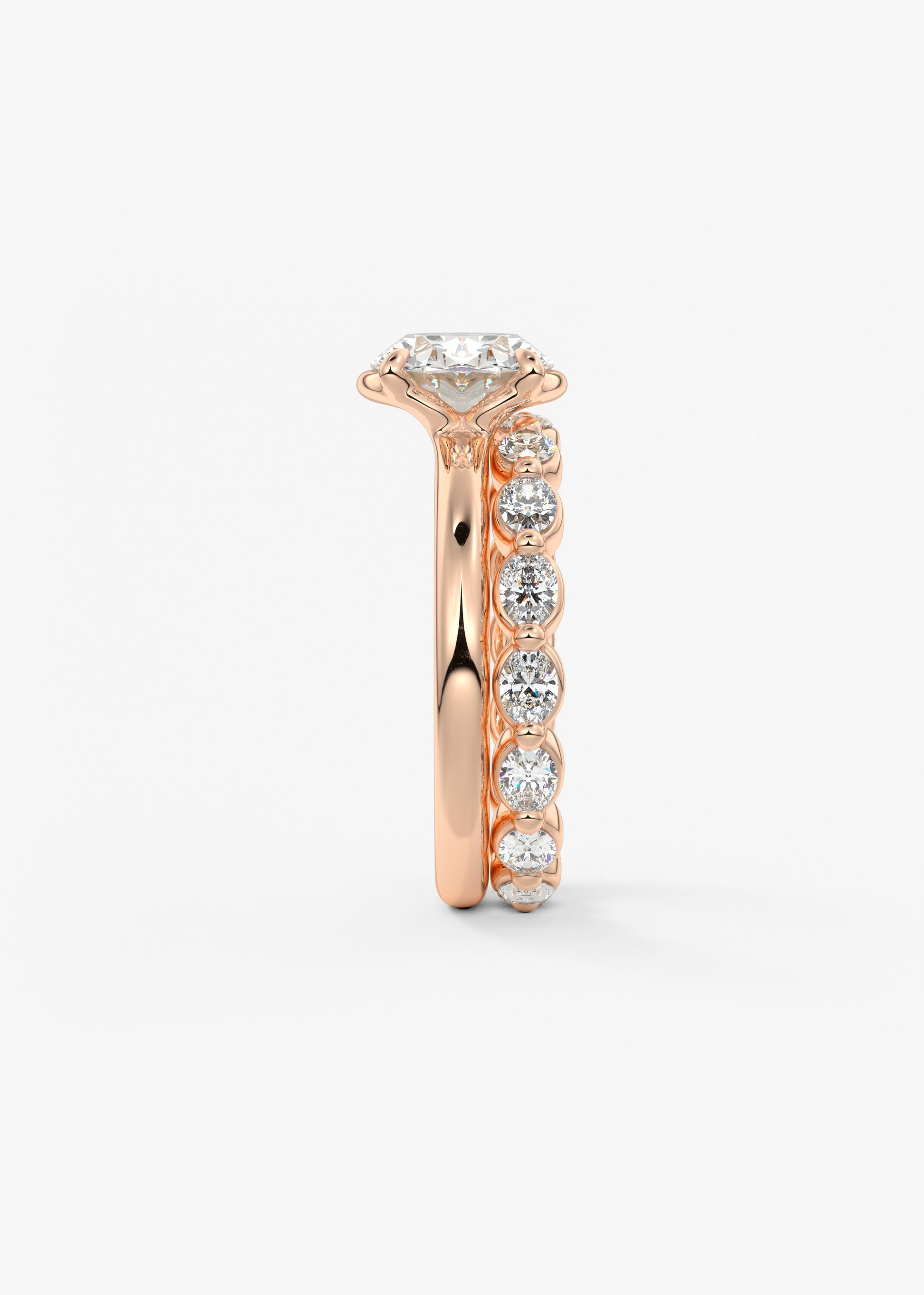 Oval Solitaire With Raised Basket Gallery Lab Grown Diamond Engagement Ring