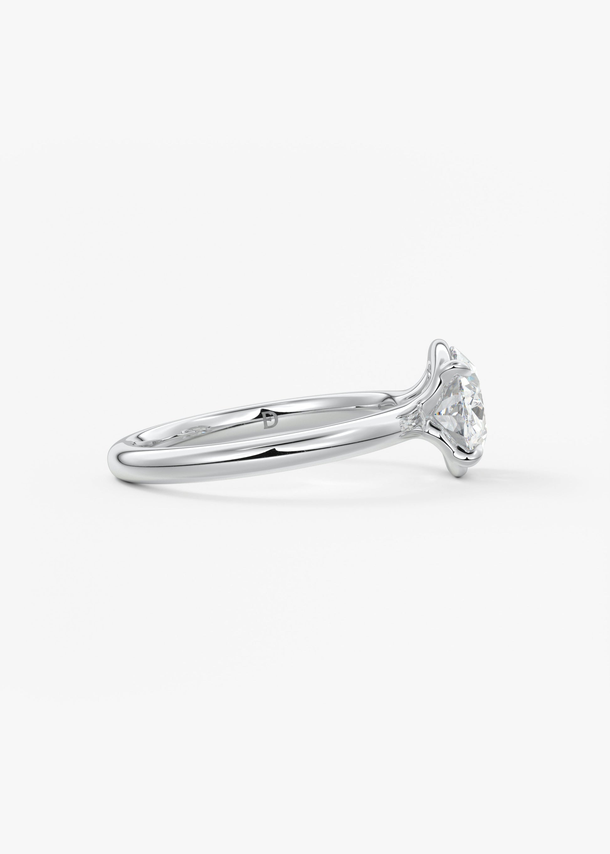 Oval Solitaire With Raised Basket Gallery Lab Grown Diamond Engagement Ring