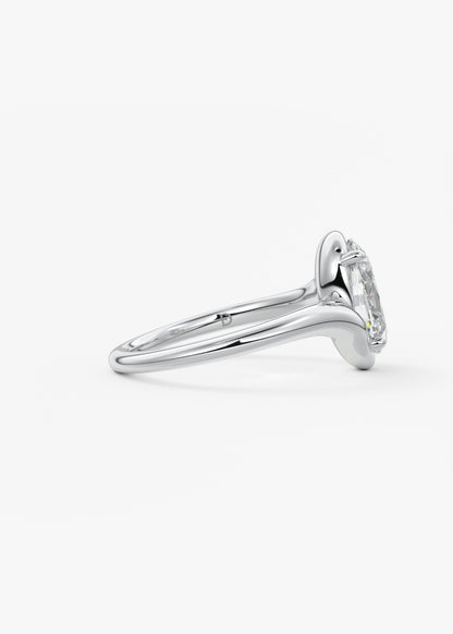 Oval Solitaire With Raised Basket Gallery Lab Grown Diamond Engagement Ring