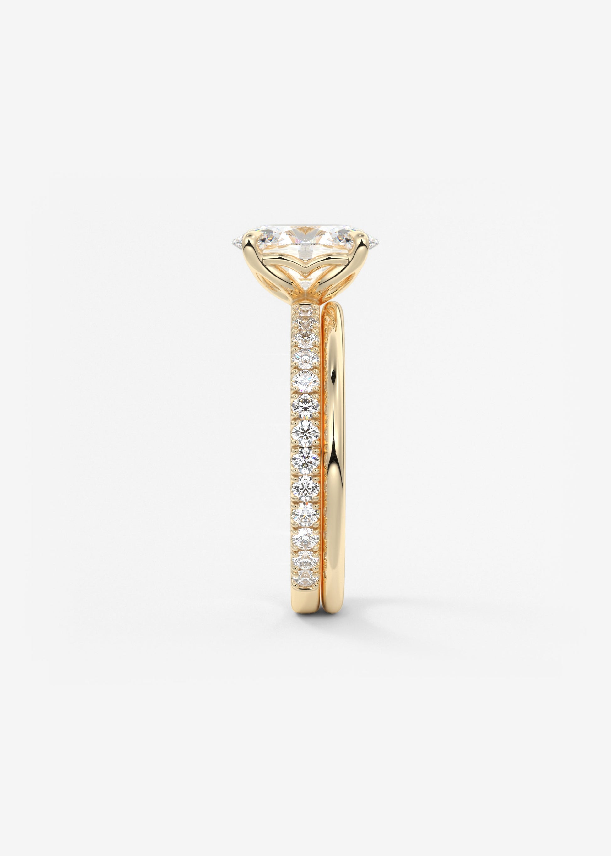 Oval Solitaire With Raised Basket Gallery Lab Grown Diamond Engagement Ring
