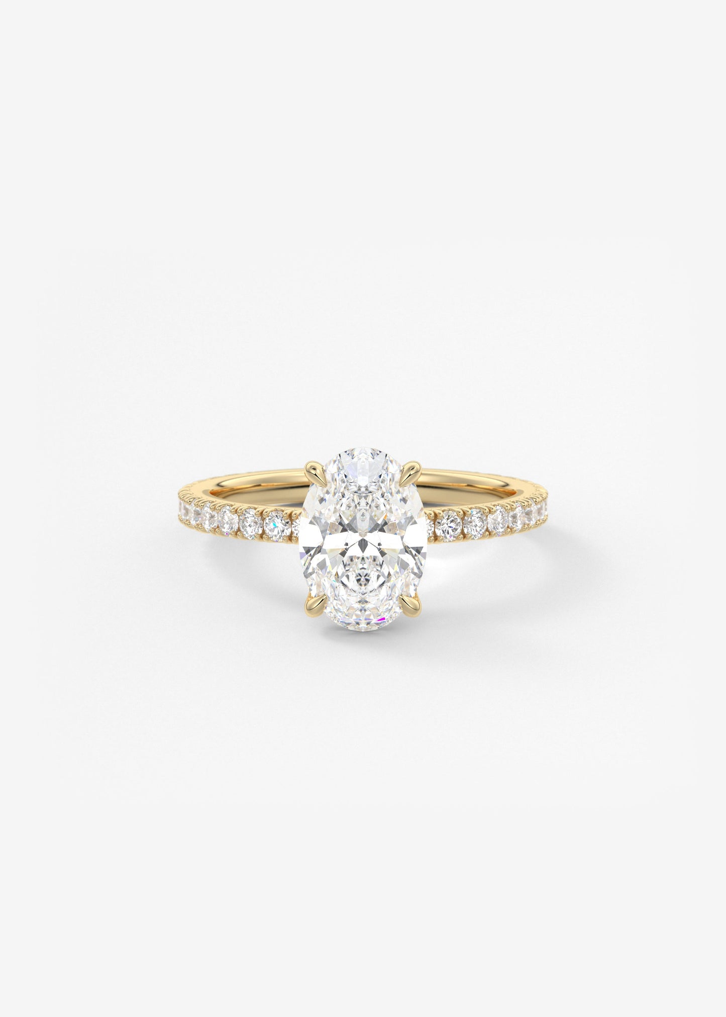 Oval Solitaire With Raised Basket Gallery Lab Grown Diamond Engagement Ring