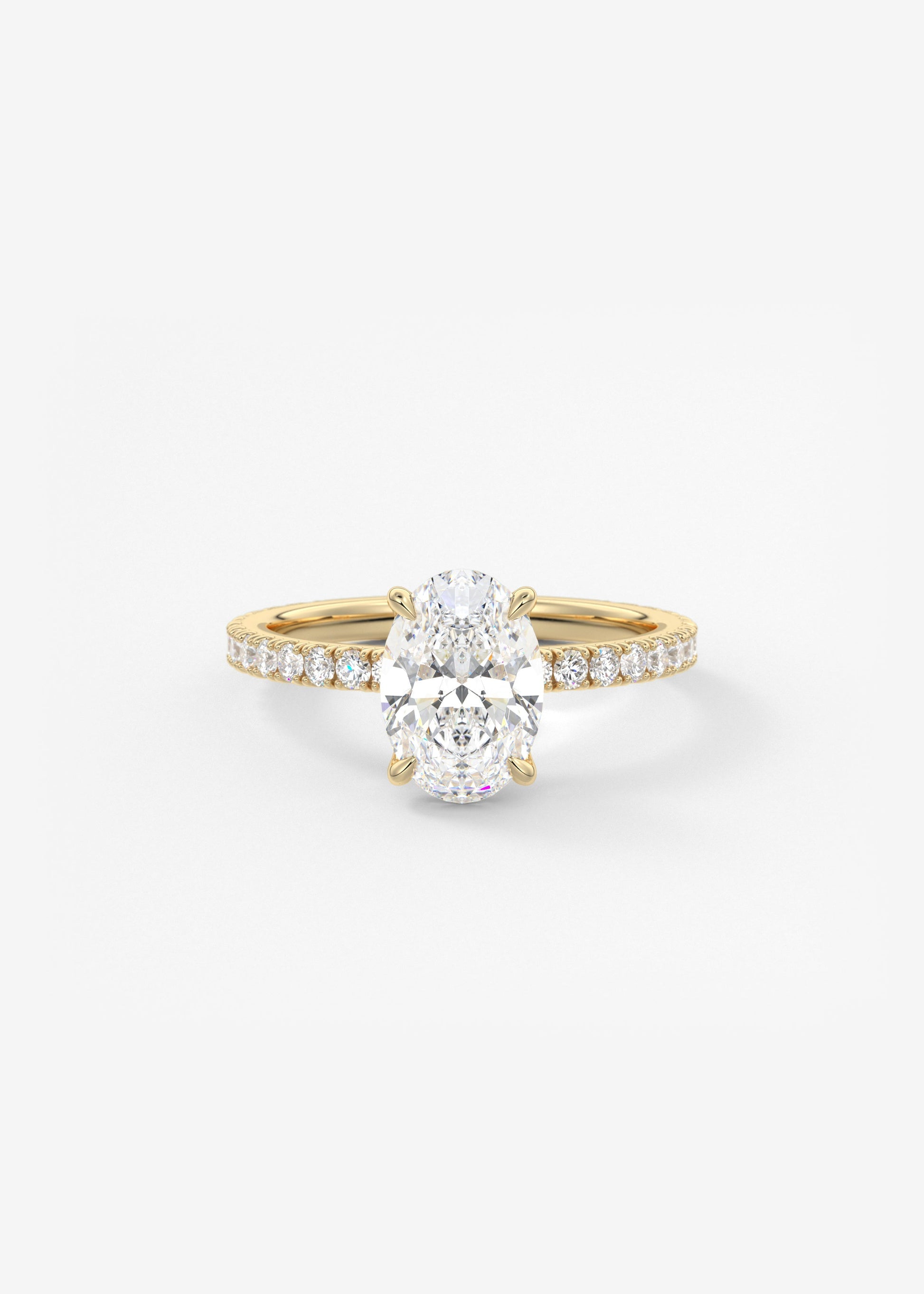 Oval Solitaire With Raised Basket Gallery Lab Grown Diamond Engagement Ring