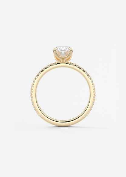 Oval Solitaire With Raised Basket Gallery Lab Grown Diamond Engagement Ring