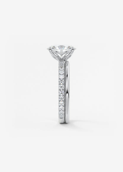 Oval Solitaire With Raised Basket Gallery Lab Grown Diamond Engagement Ring