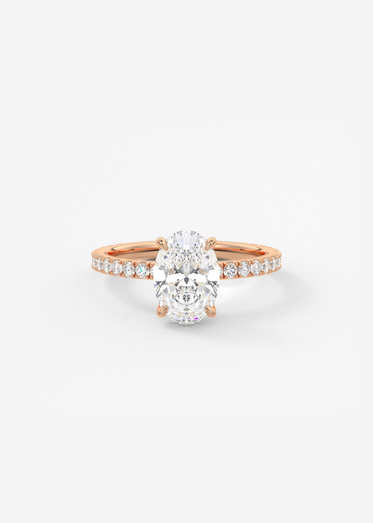 Oval Solitaire With Raised Basket Gallery Lab Grown Diamond Engagement Ring