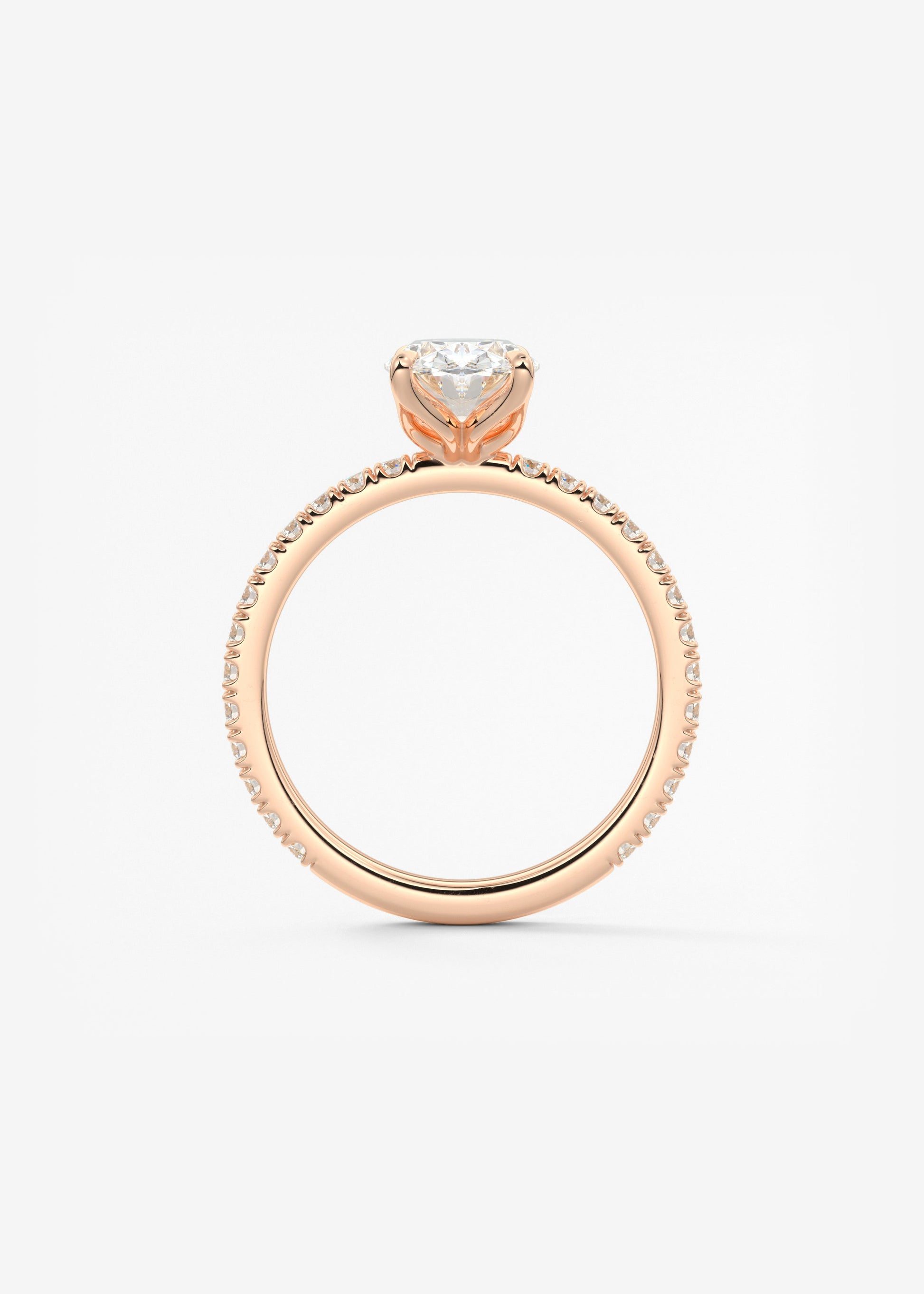 Oval Solitaire With Raised Basket Gallery Lab Grown Diamond Engagement Ring