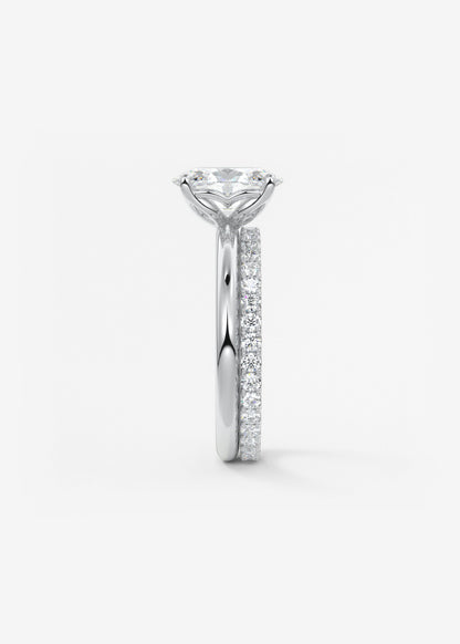 Oval Solitaire With Raised Basket Gallery Lab Grown Diamond Engagement Ring