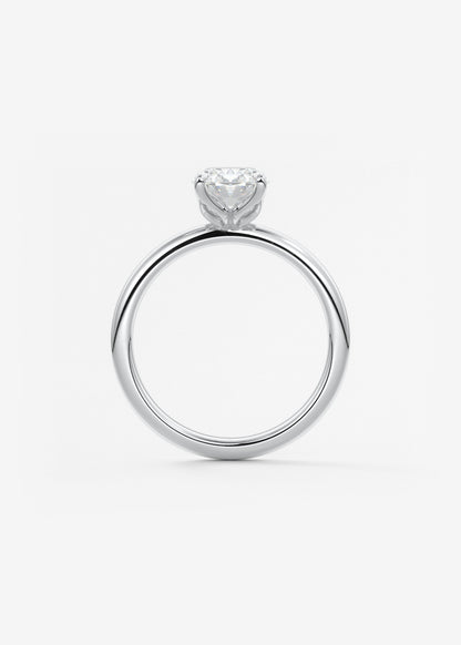 Oval Solitaire With Raised Basket Gallery Lab Grown Diamond Engagement Ring