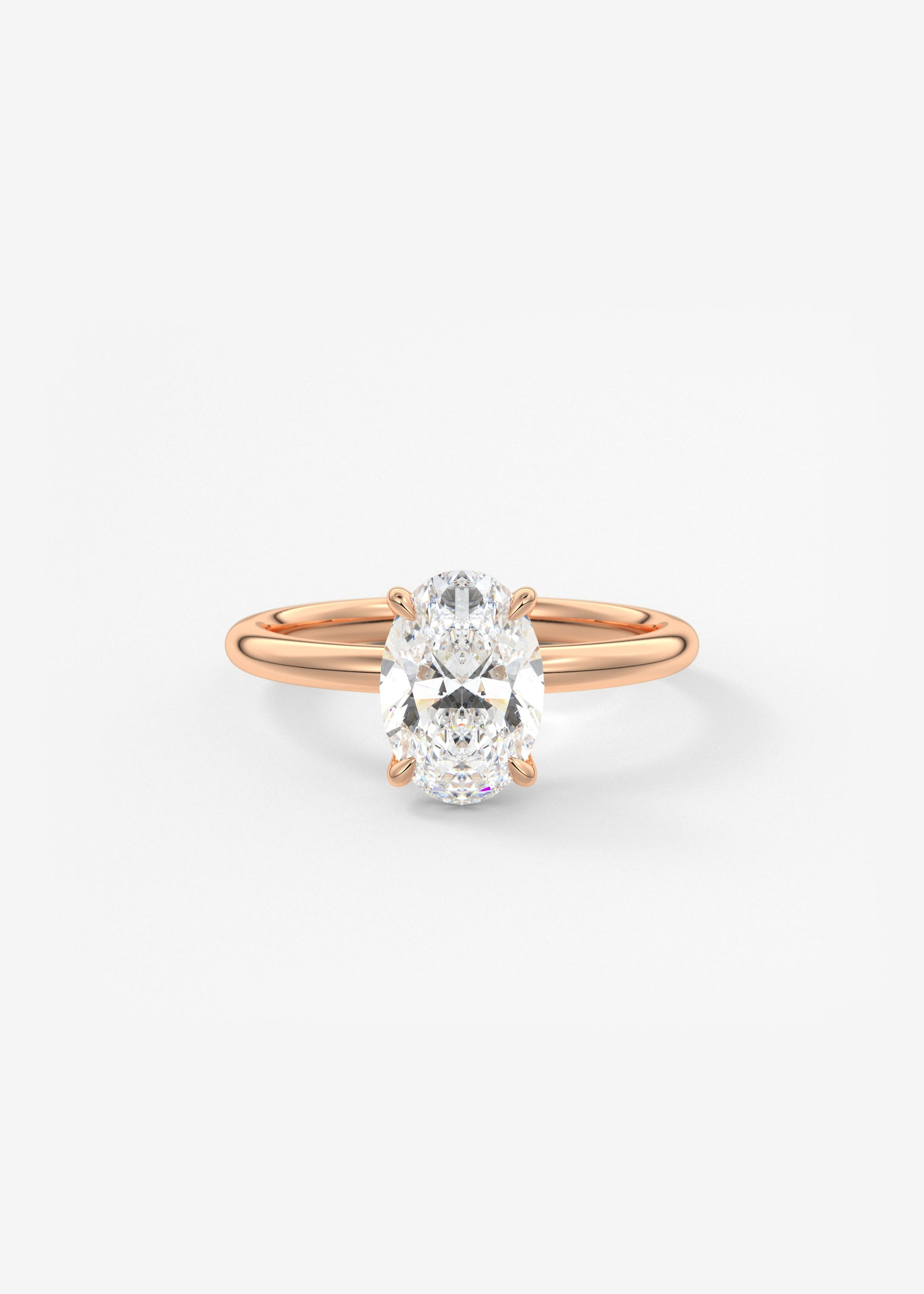 Oval Solitaire With Raised Basket Gallery Lab Grown Diamond Engagement Ring