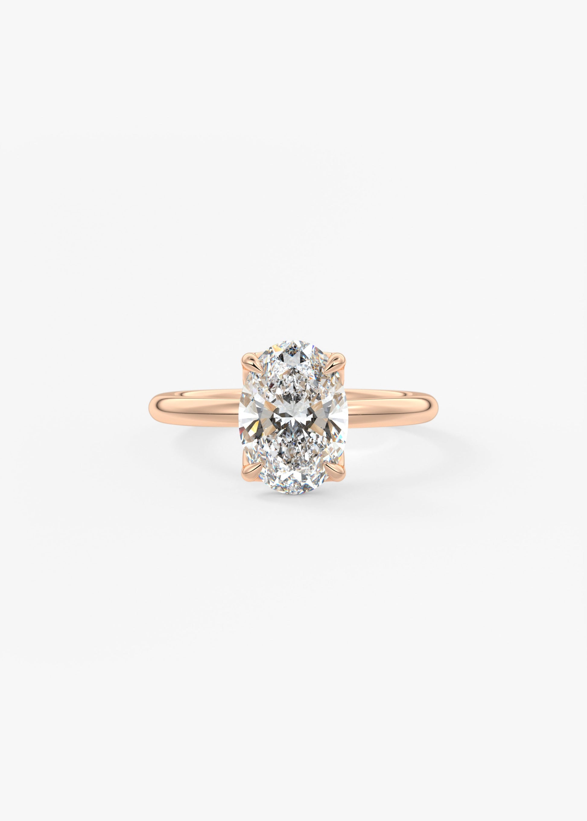 Oval Solitaire With Raised Basket Gallery Lab Grown Diamond Engagement Ring