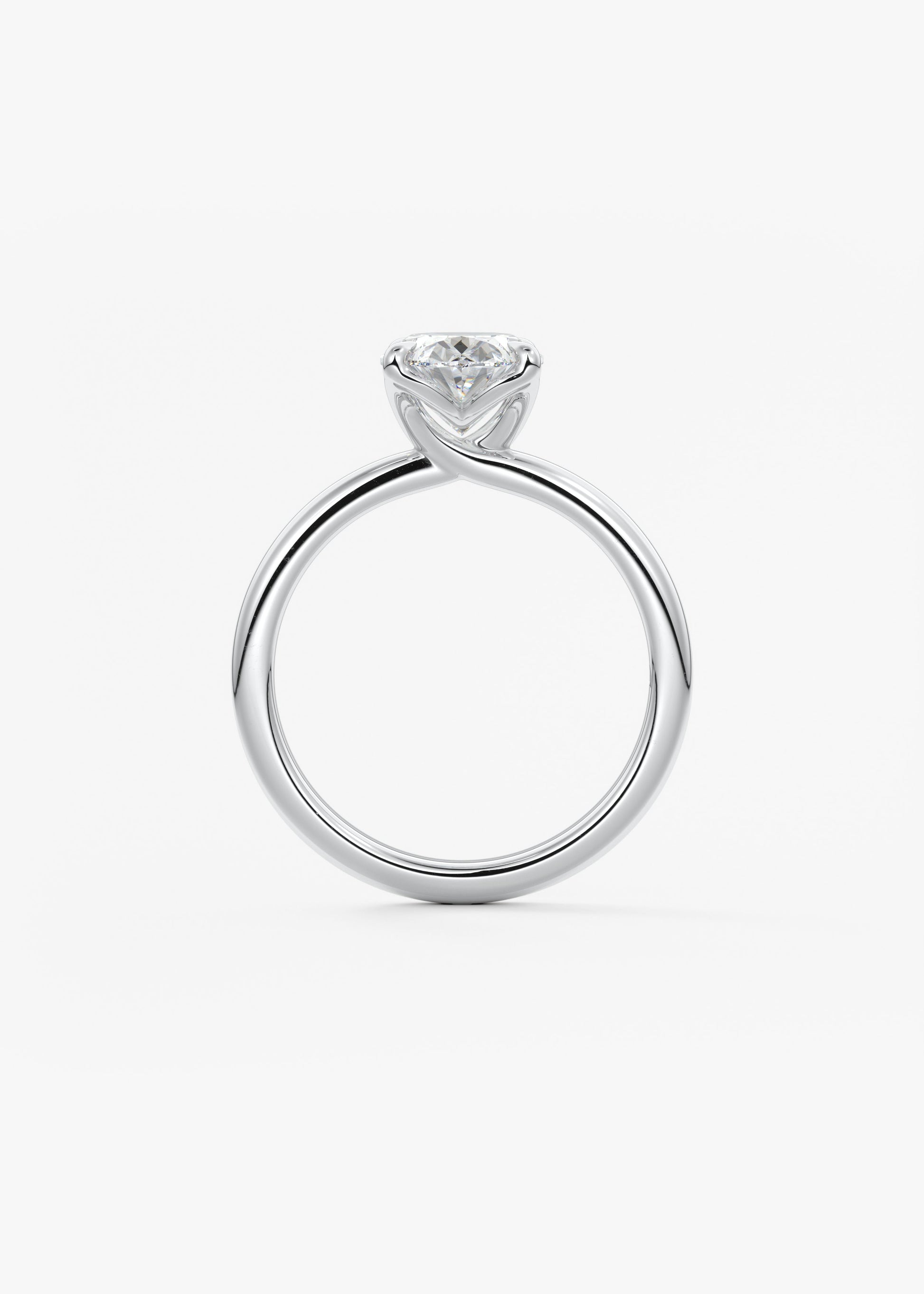 Oval Solitaire With Raised Basket Gallery Lab Grown Diamond Engagement Ring