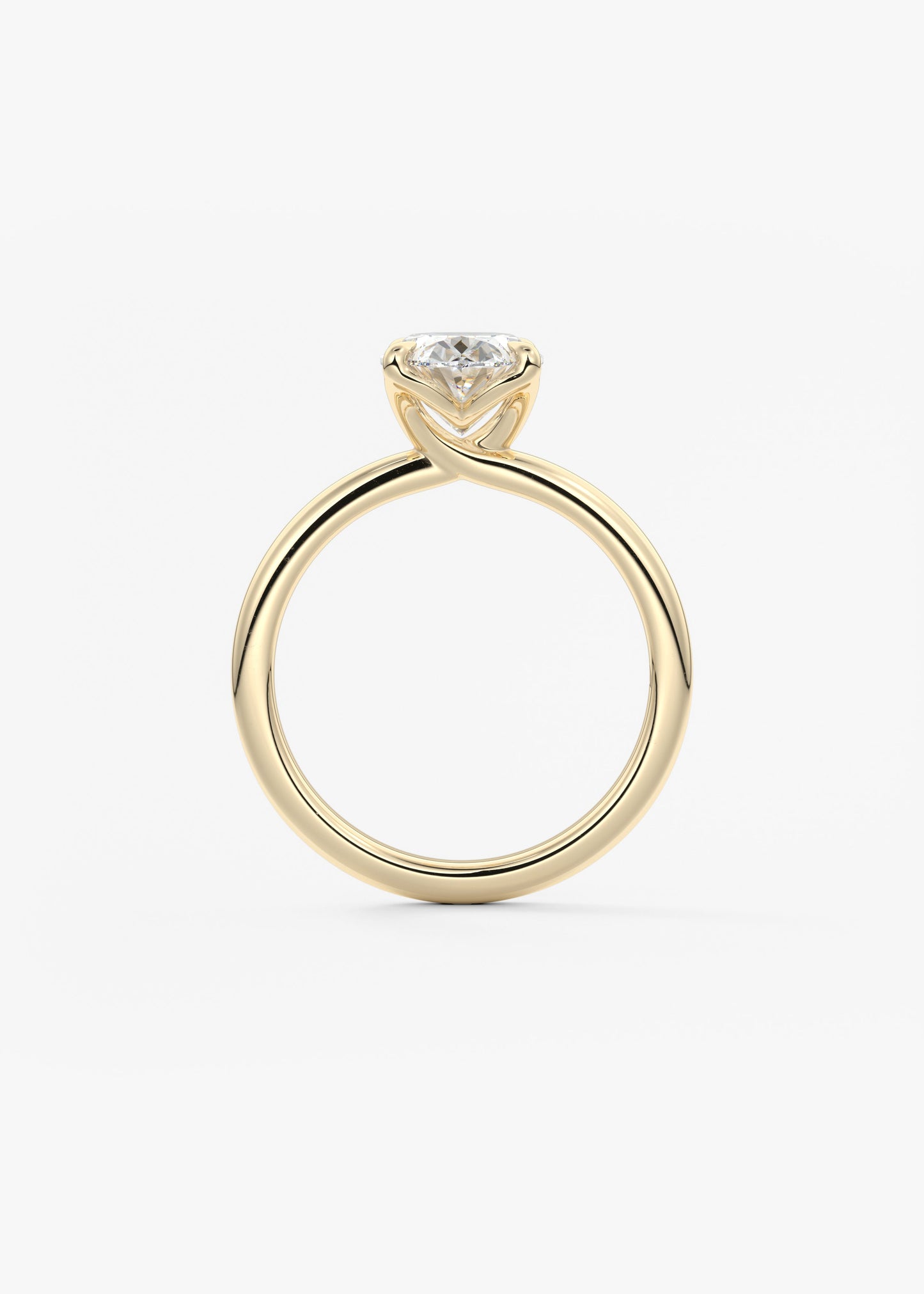 Oval Solitaire With Raised Basket Gallery Lab Grown Diamond Engagement Ring